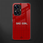 sad girl back phone cover | glass case for realme c55