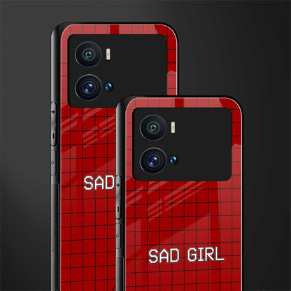 sad girl back phone cover | glass case for iQOO 9 Pro