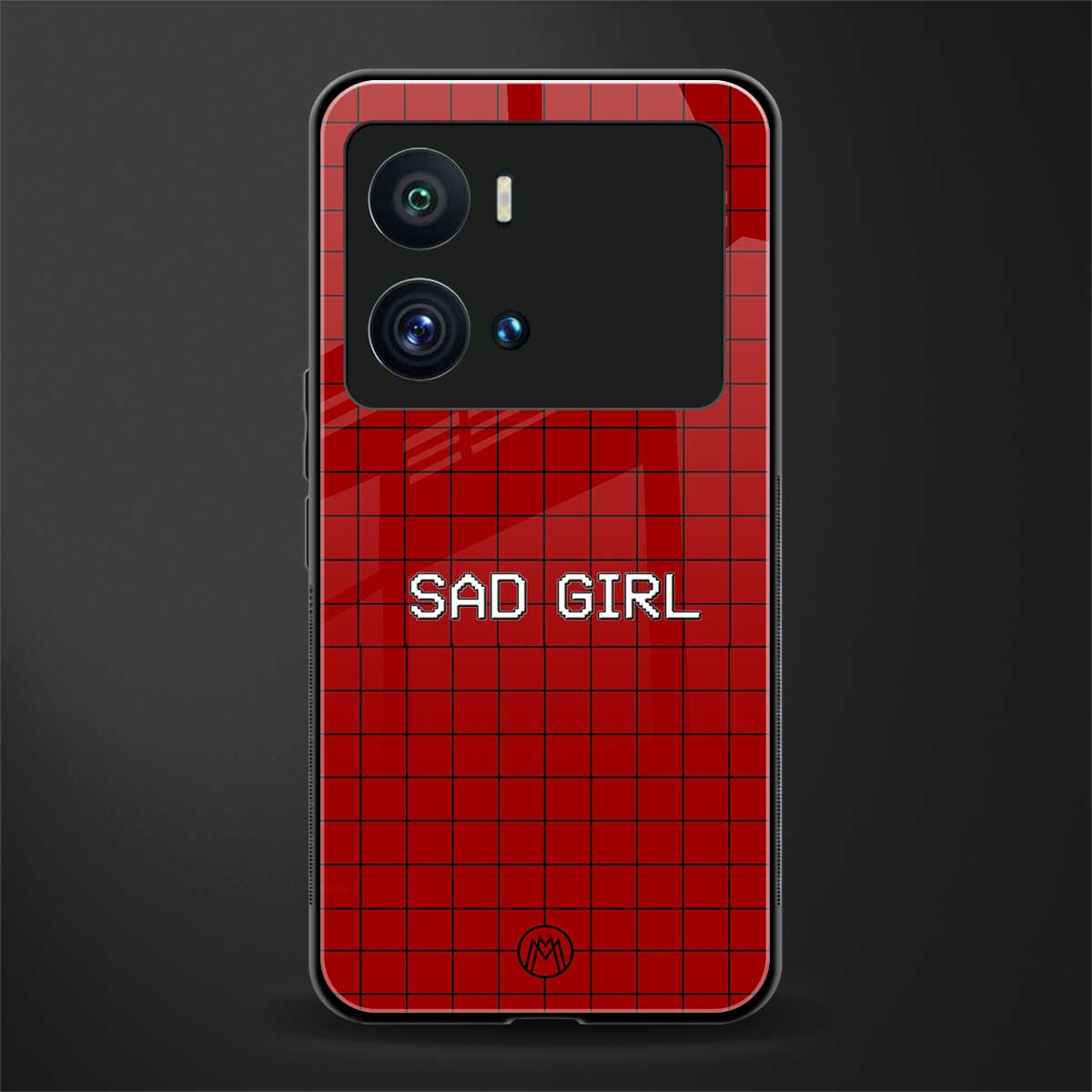 sad girl back phone cover | glass case for iQOO 9 Pro