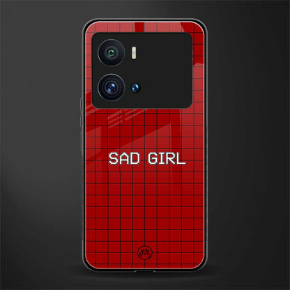 sad girl back phone cover | glass case for iQOO 9 Pro