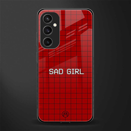 sad girl back phone cover | glass case for samsung galaxy s23 fe 5g