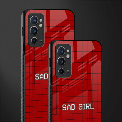 sad girl glass case for oneplus 9rt image-2