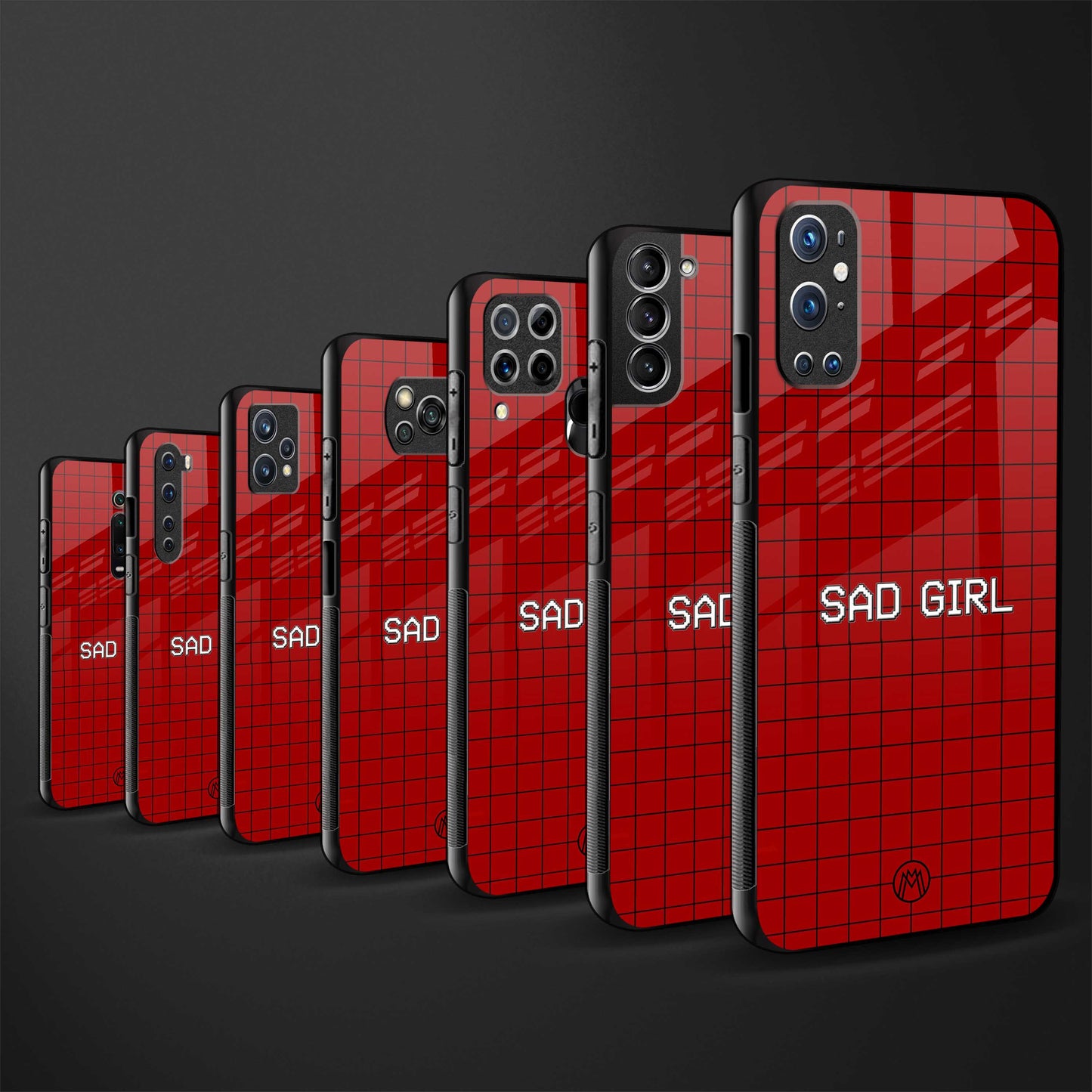 sad girl back phone cover | glass case for vivo v25-5g