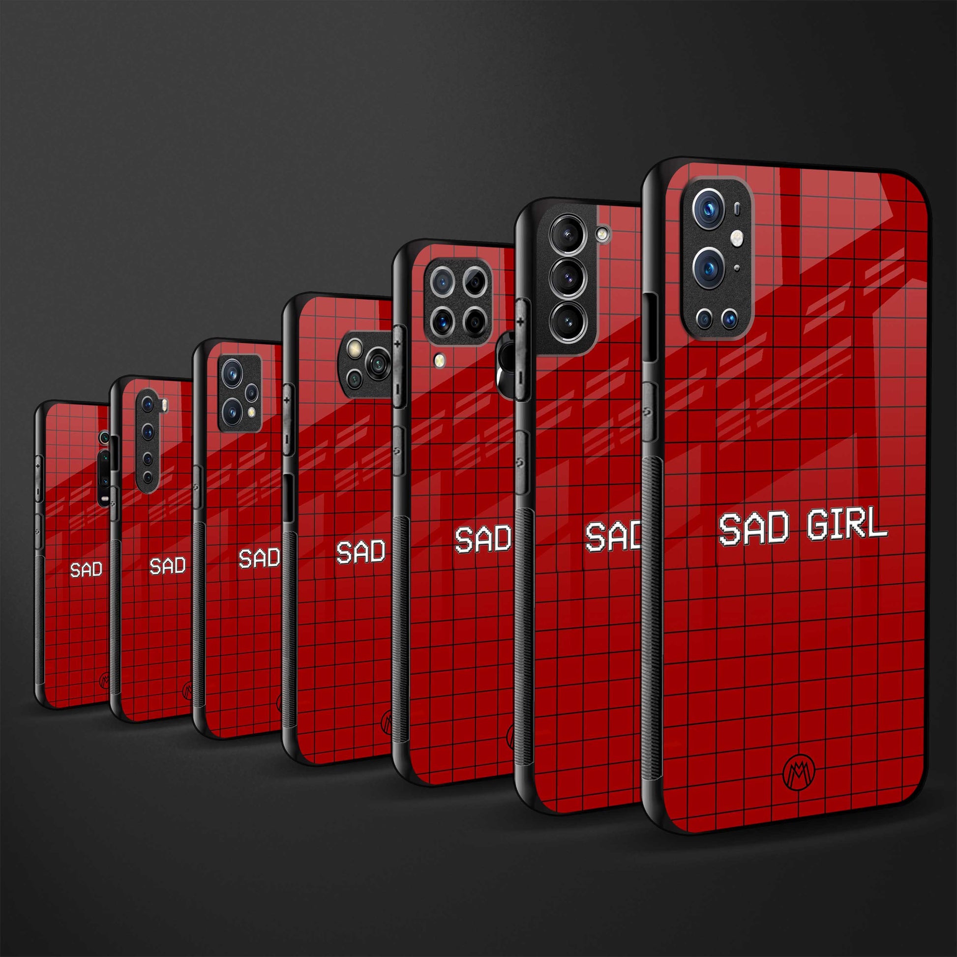 sad girl glass case for redmi 9i image-3