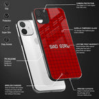 sad girl glass case for redmi 9 power image-4