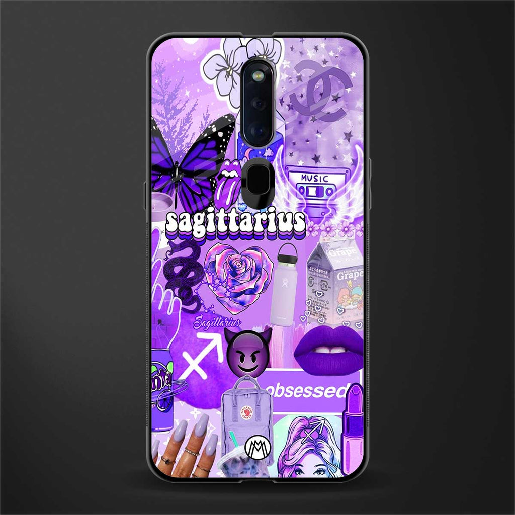 sagittarius aesthetic collage glass case for oppo f11 pro image