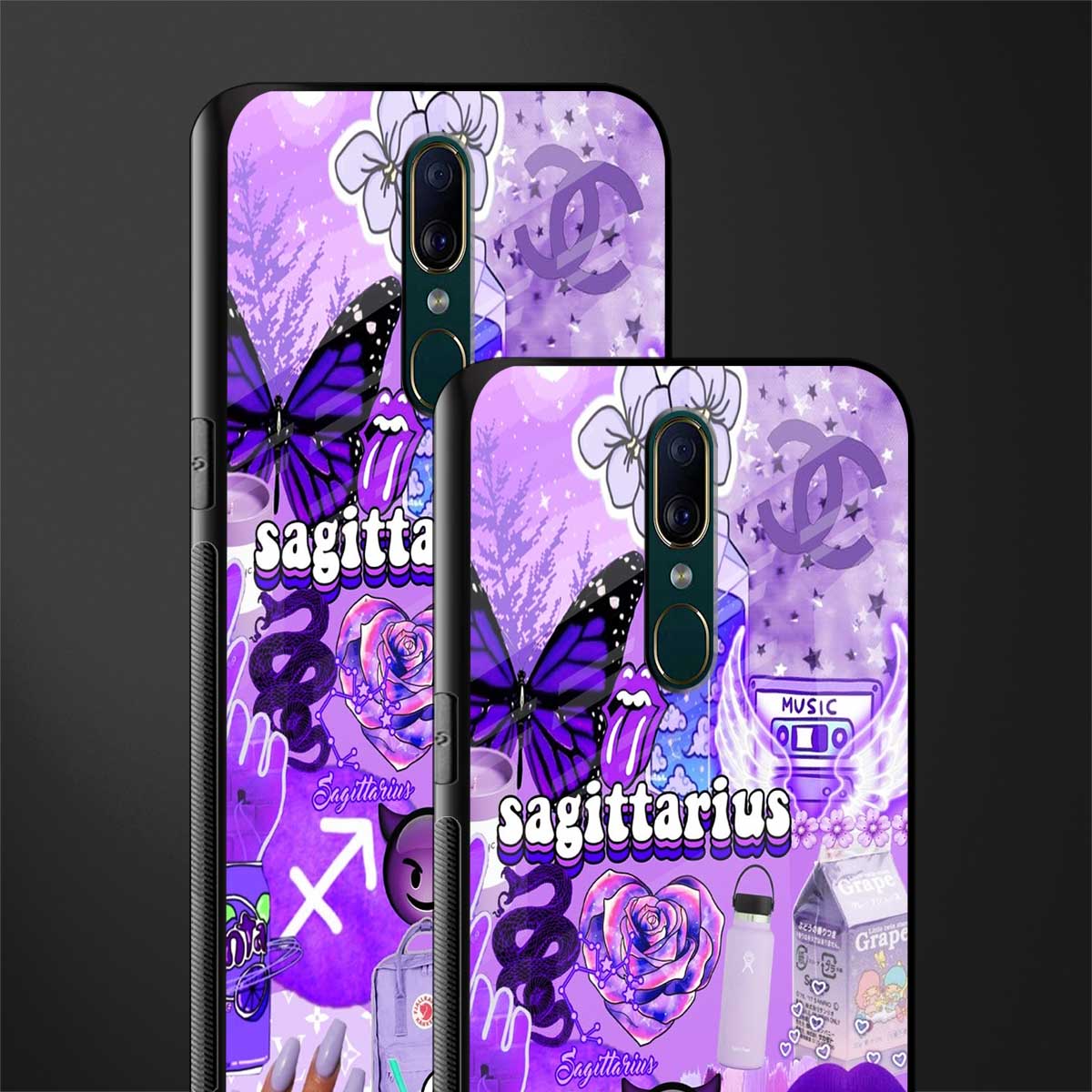sagittarius aesthetic collage glass case for oppo f11 image-2