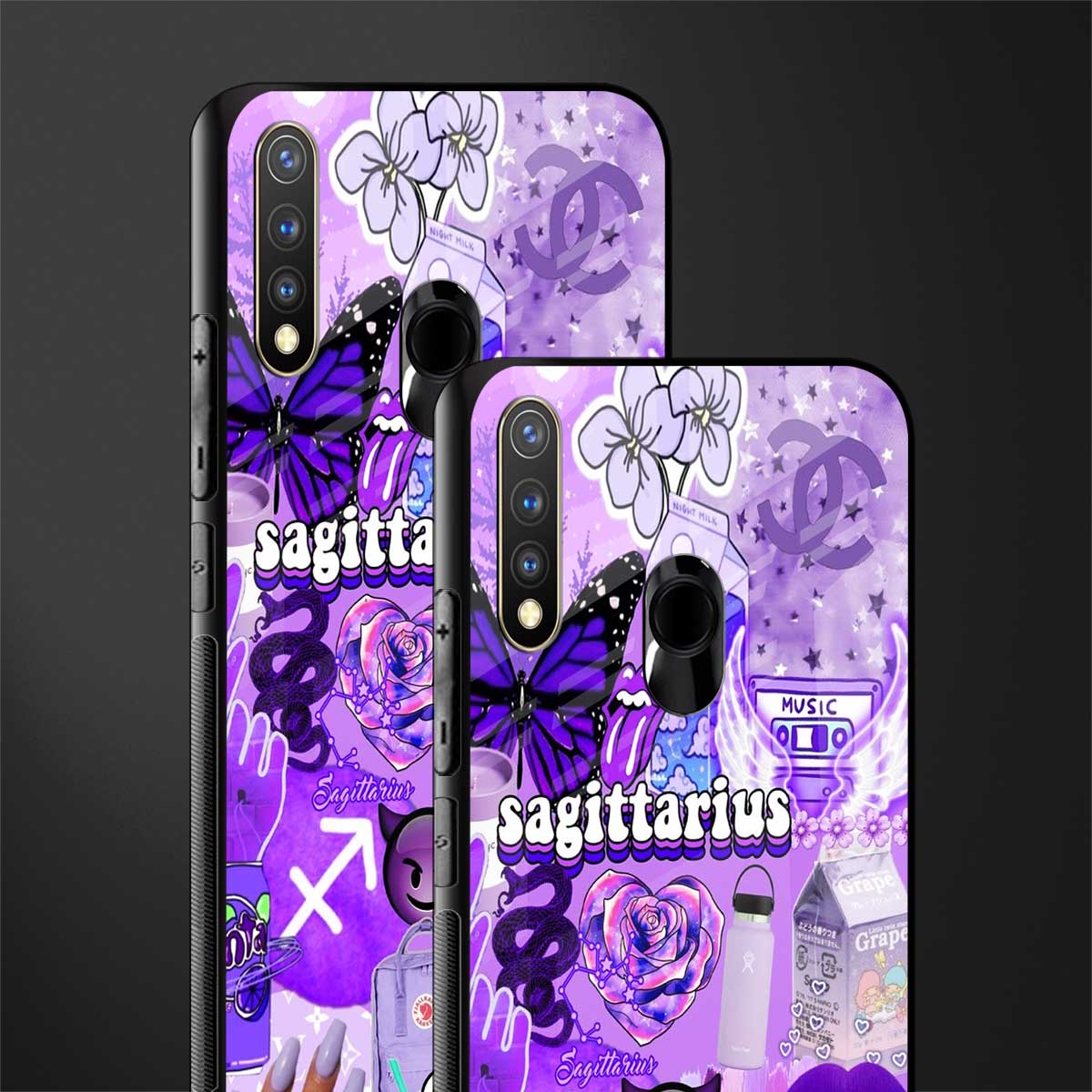 sagittarius aesthetic collage glass case for vivo y19 image-2