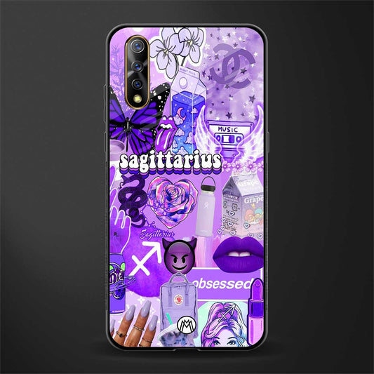 sagittarius aesthetic collage glass case for vivo z1x image