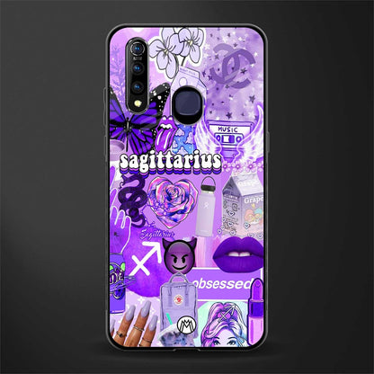 sagittarius aesthetic collage glass case for vivo z1 pro image