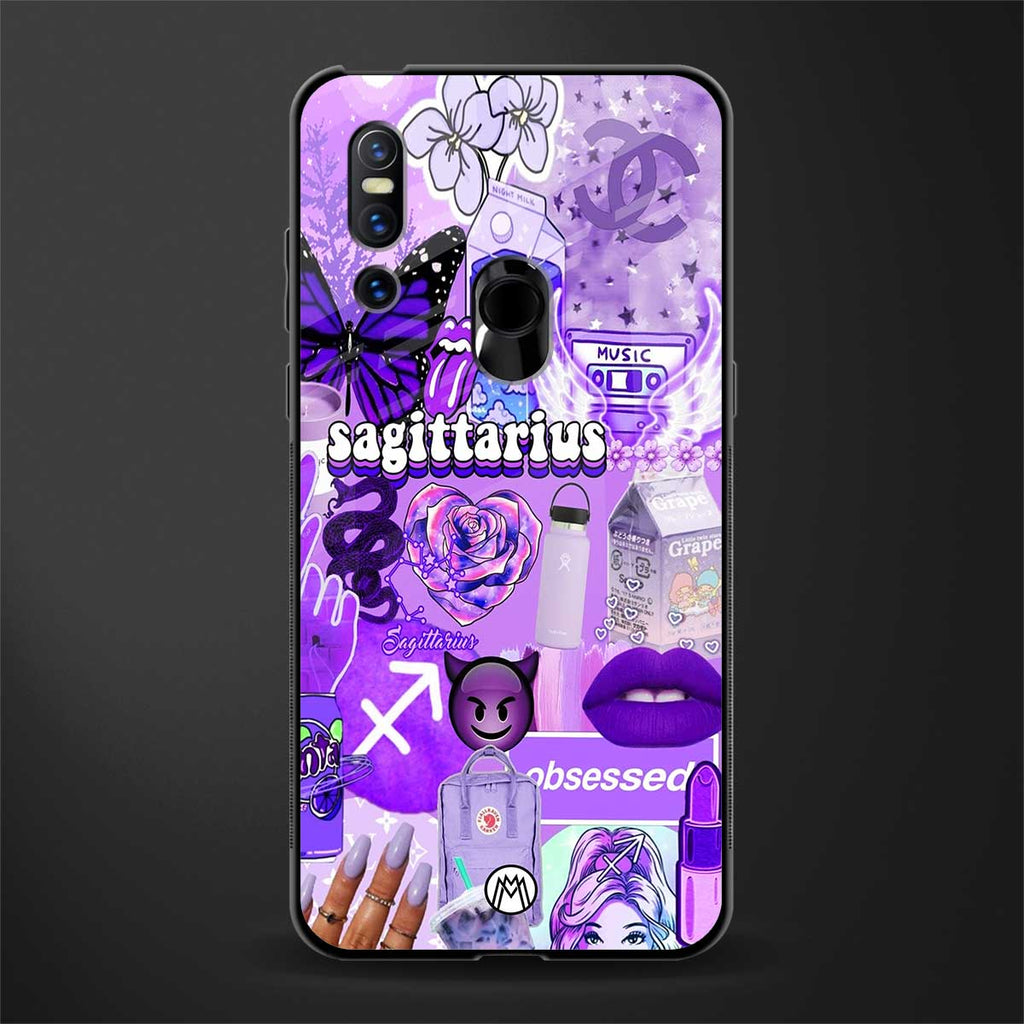 sagittarius aesthetic collage glass case for vivo v15 image