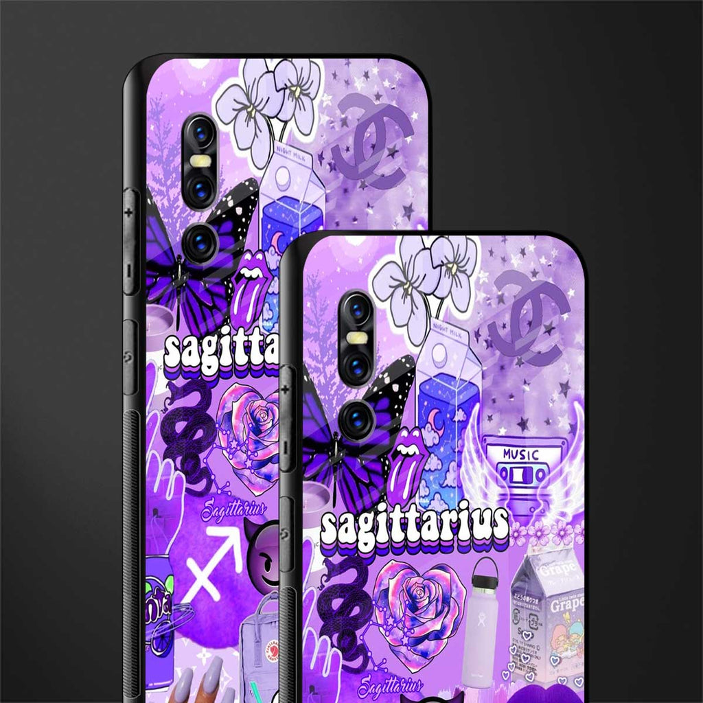 sagittarius aesthetic collage glass case for vivo v15 pro image-2