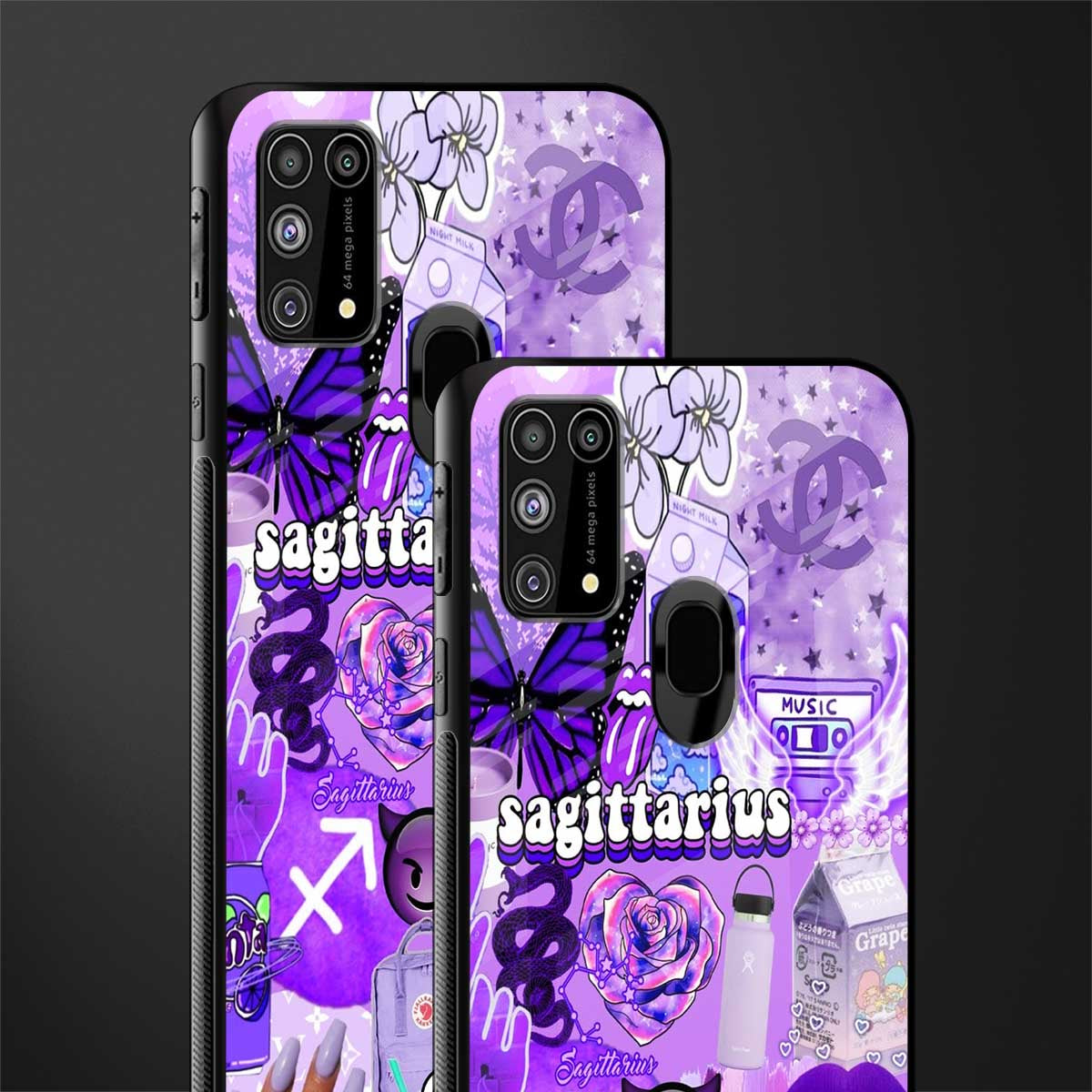 sagittarius aesthetic collage glass case for samsung galaxy f41 image-2