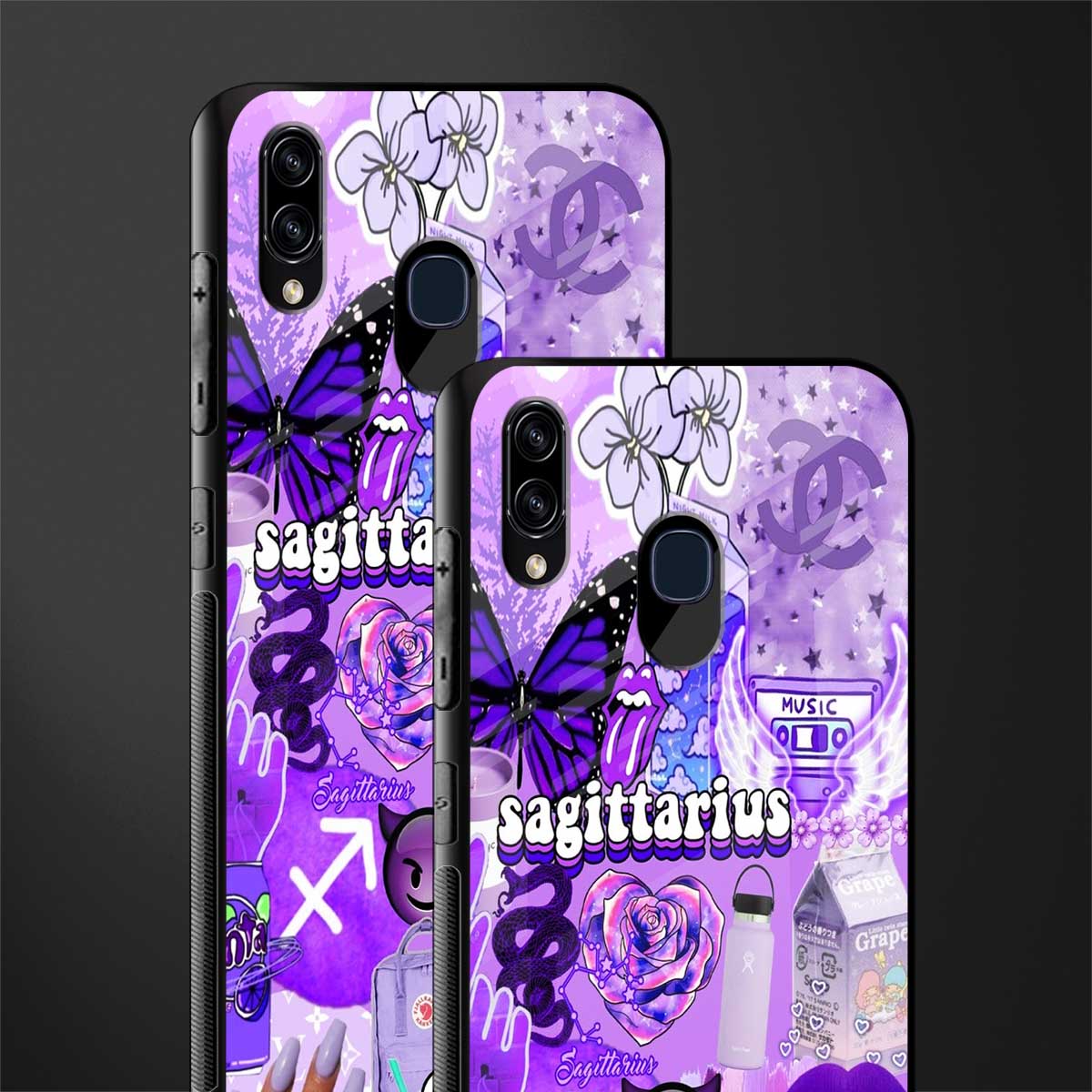 sagittarius aesthetic collage glass case for samsung galaxy a20 image-2