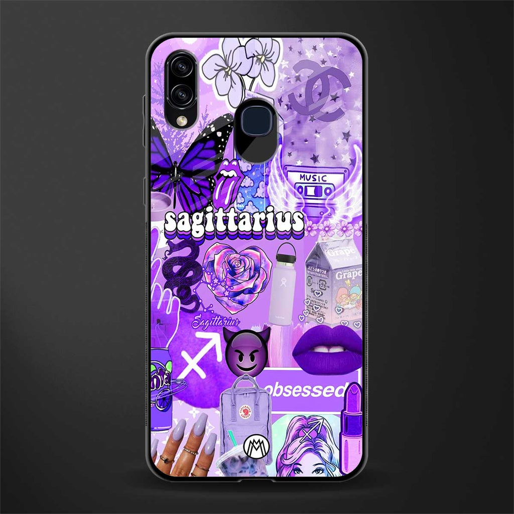 sagittarius aesthetic collage glass case for samsung galaxy m10s image