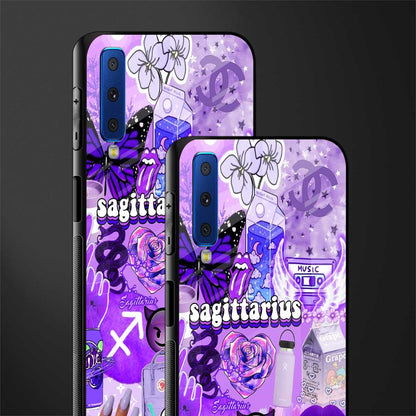sagittarius aesthetic collage glass case for samsung galaxy a7 2018 image-2