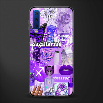sagittarius aesthetic collage glass case for samsung galaxy a7 2018 image