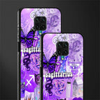 sagittarius aesthetic collage glass case for redmi note 9 pro image-2