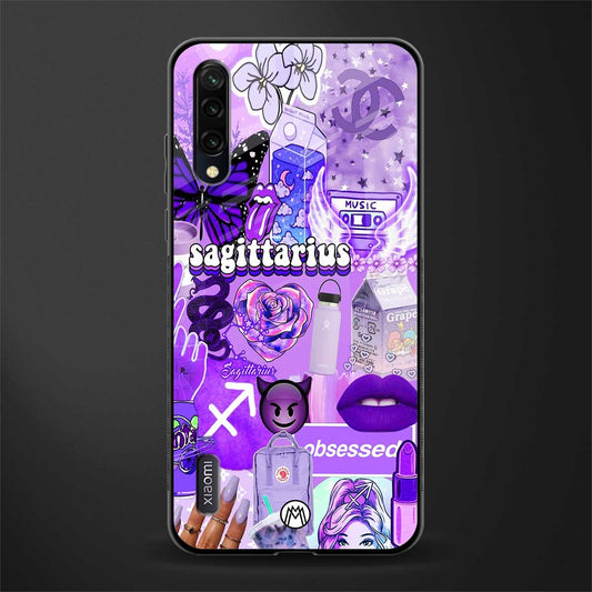 sagittarius aesthetic collage glass case for mi a3 redmi a3 image