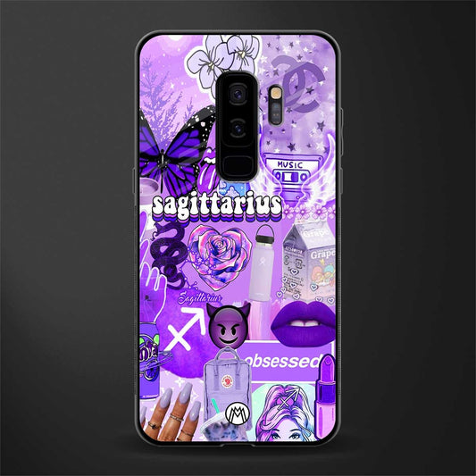 sagittarius aesthetic collage glass case for samsung galaxy s9 plus image