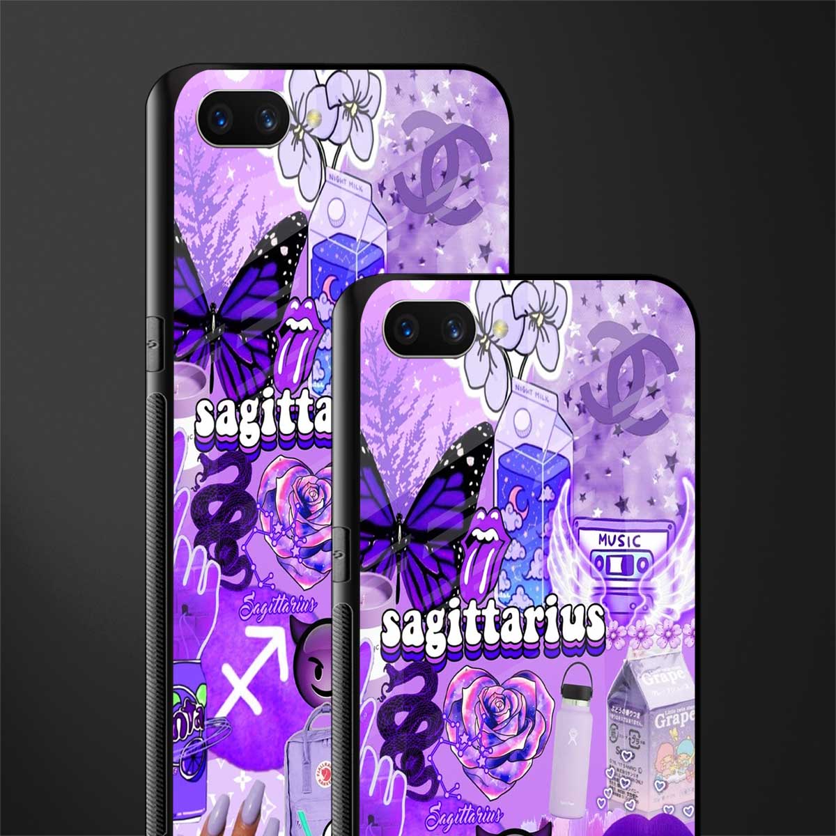 sagittarius aesthetic collage glass case for realme c1 image-2