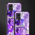 sagittarius aesthetic collage back phone cover | glass case for vivo y73