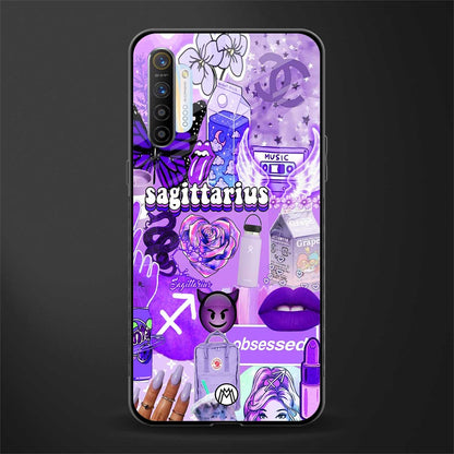 sagittarius aesthetic collage glass case for realme x2 image