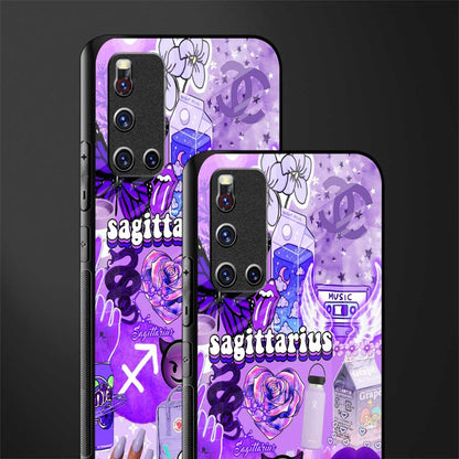 sagittarius aesthetic collage glass case for vivo v19 image-2