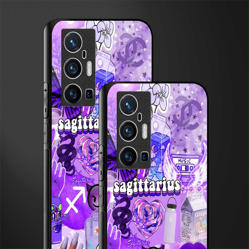 sagittarius aesthetic collage glass case for vivo x70 pro plus image-2