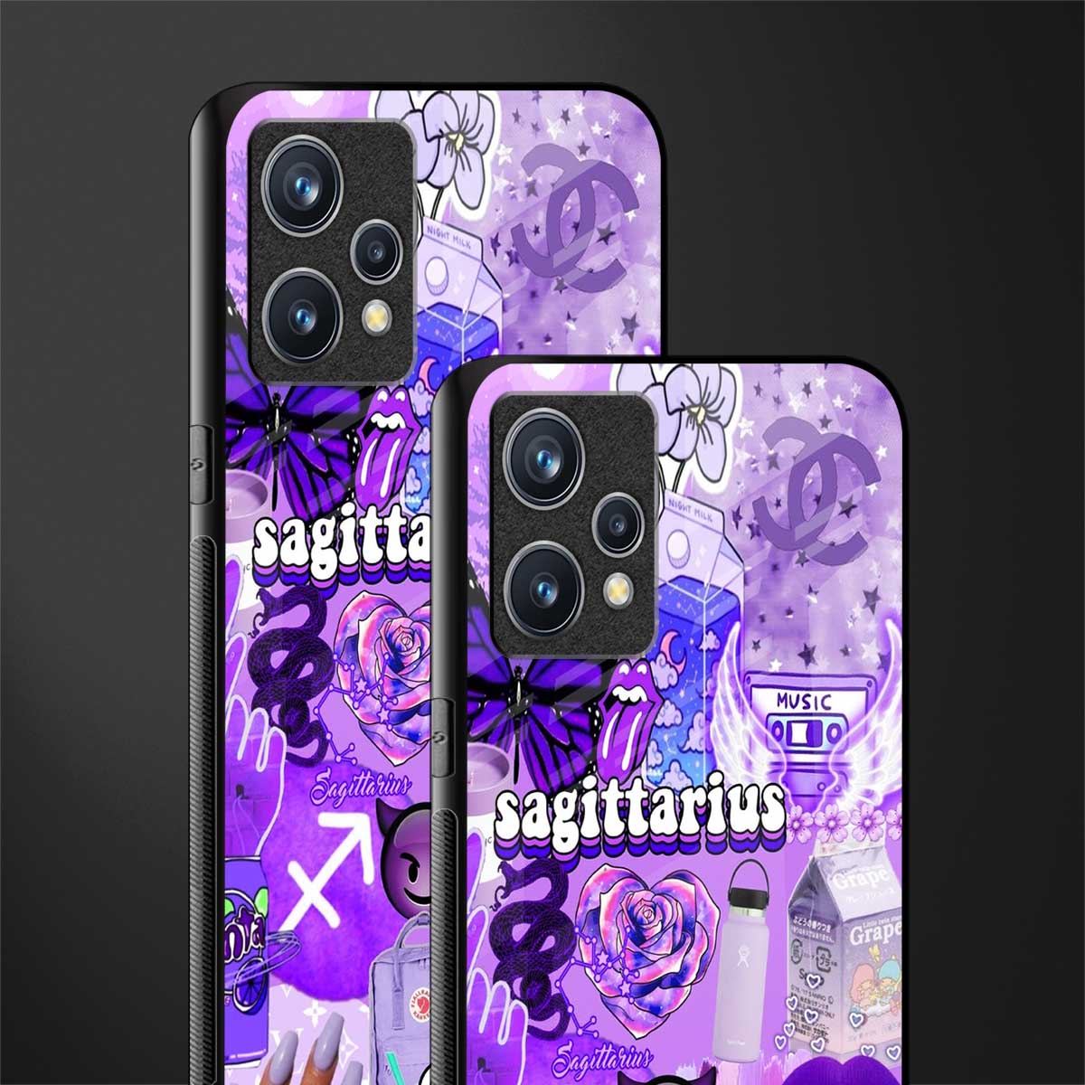 sagittarius aesthetic collage glass case for realme 9 pro plus 5g image-2