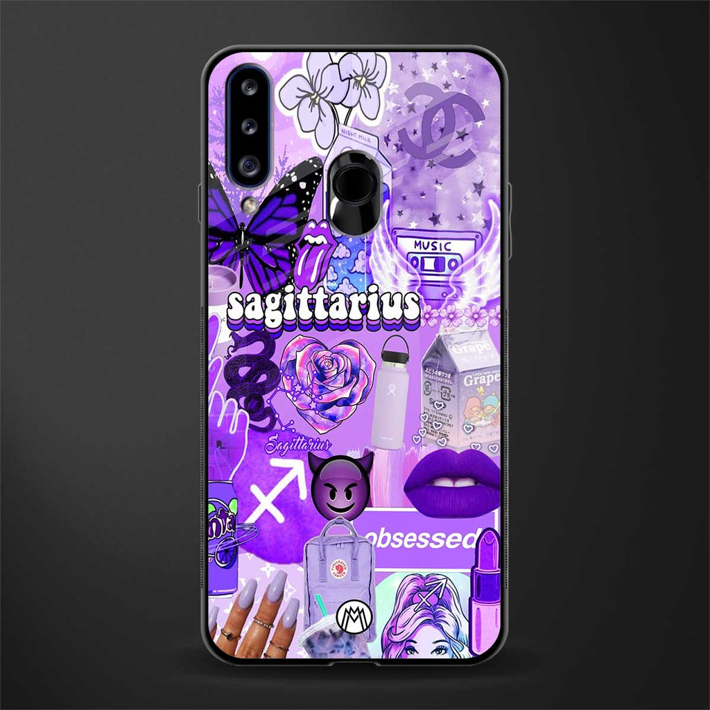 sagittarius aesthetic collage glass case for samsung galaxy a20s image