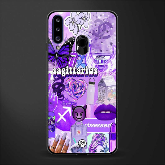 sagittarius aesthetic collage glass case for samsung galaxy a20s image