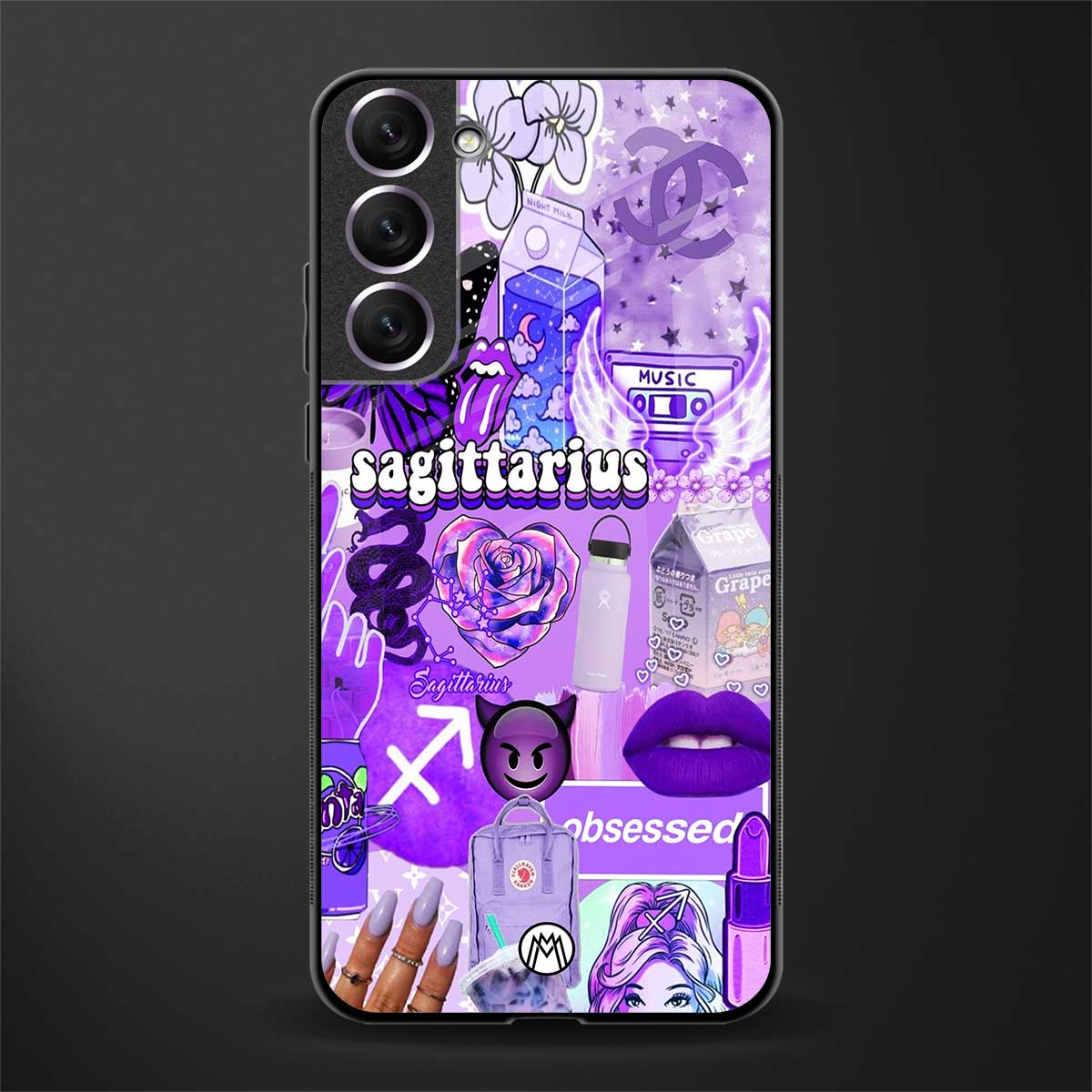 sagittarius aesthetic collage glass case for samsung galaxy s21 image