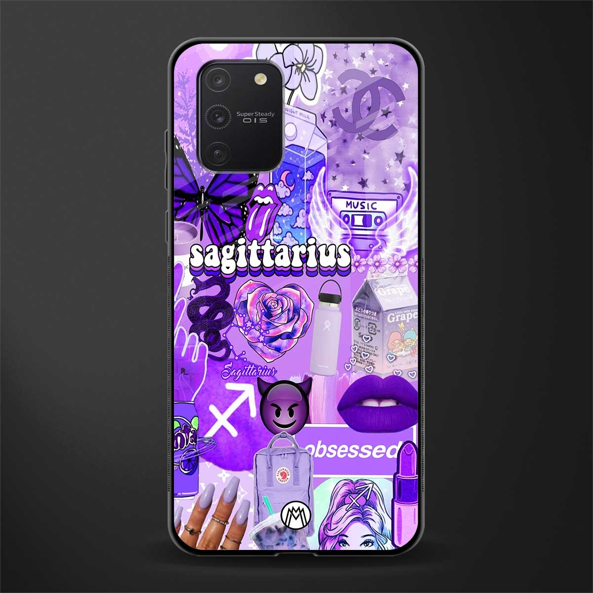 sagittarius aesthetic collage glass case for samsung galaxy a91 image