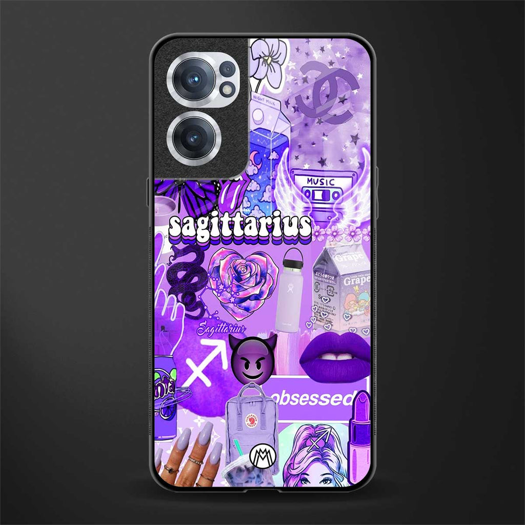 sagittarius aesthetic collage glass case for oneplus nord ce 2 5g image