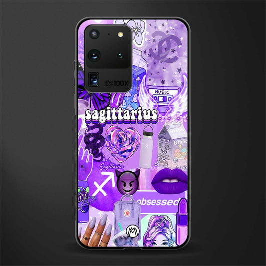 sagittarius aesthetic collage glass case for samsung galaxy s20 ultra image