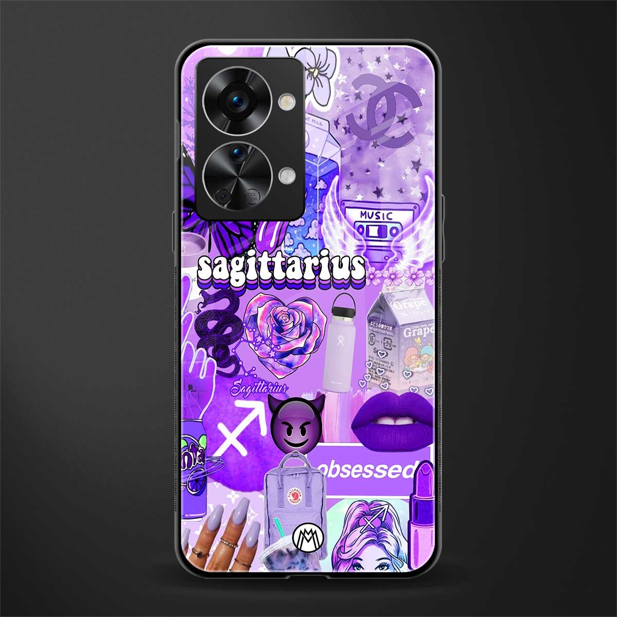 sagittarius aesthetic collage glass case for phone case | glass case for oneplus nord 2t 5g
