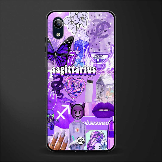 sagittarius aesthetic collage glass case for vivo y1s without fingerprint image