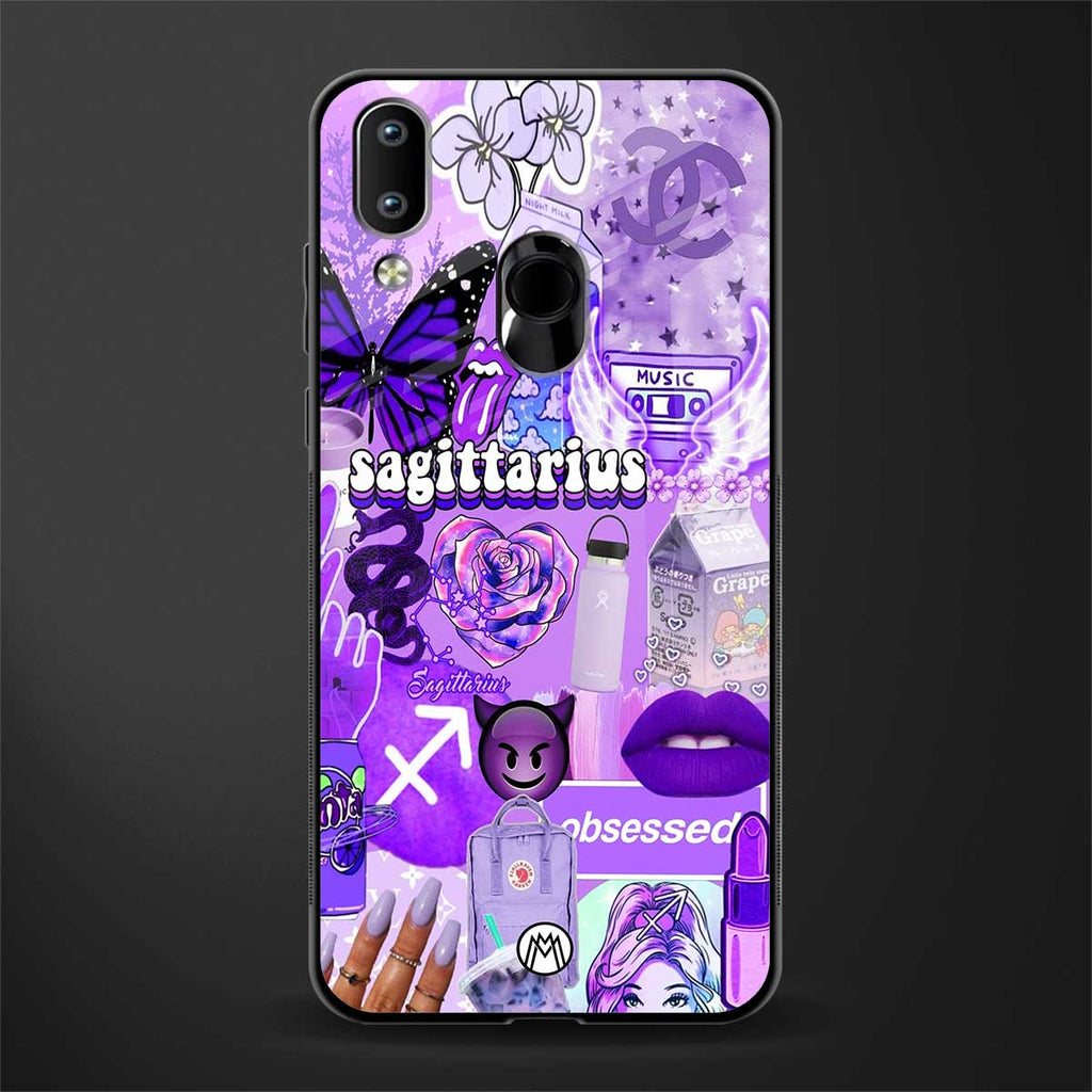 sagittarius aesthetic collage glass case for vivo y95 image