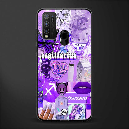 sagittarius aesthetic collage glass case for vivo y50 image