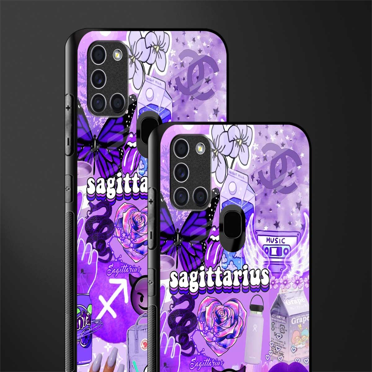 sagittarius aesthetic collage glass case for samsung galaxy a21s image-2