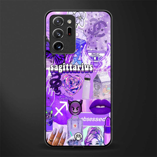sagittarius aesthetic collage glass case for samsung galaxy note 20 ultra 5g image