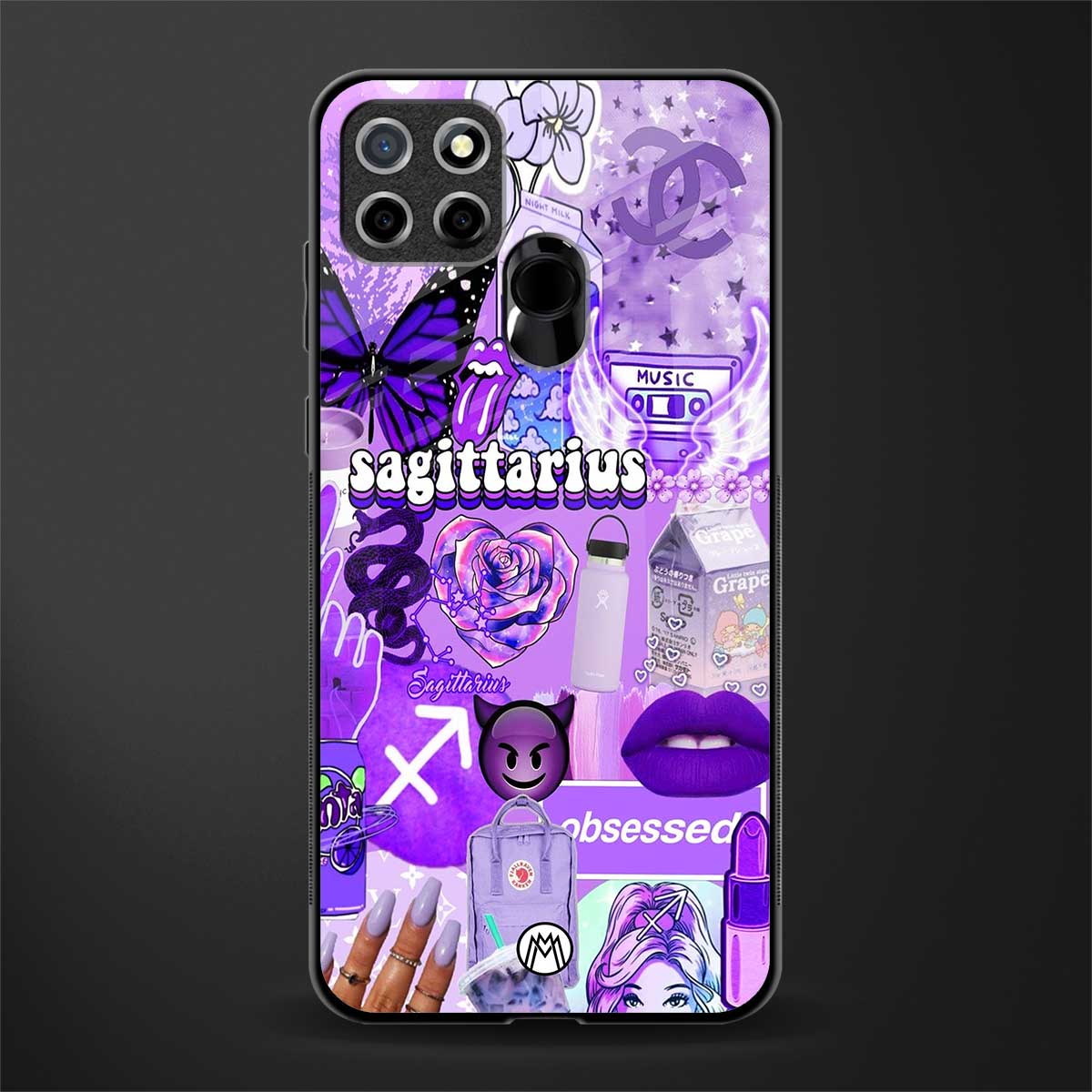 sagittarius aesthetic collage glass case for realme narzo 20 image
