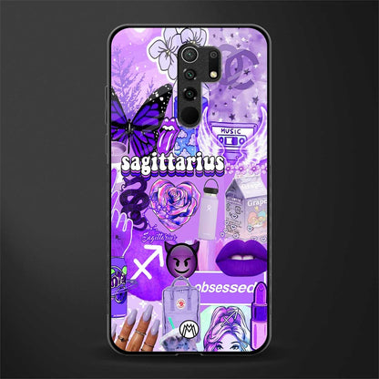 sagittarius aesthetic collage glass case for poco m2 image