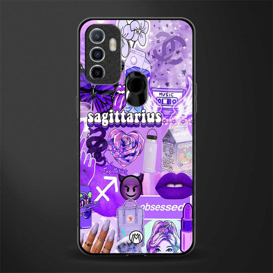sagittarius aesthetic collage glass case for oppo a53 image