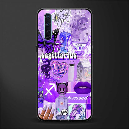 sagittarius aesthetic collage glass case for oppo f15 image