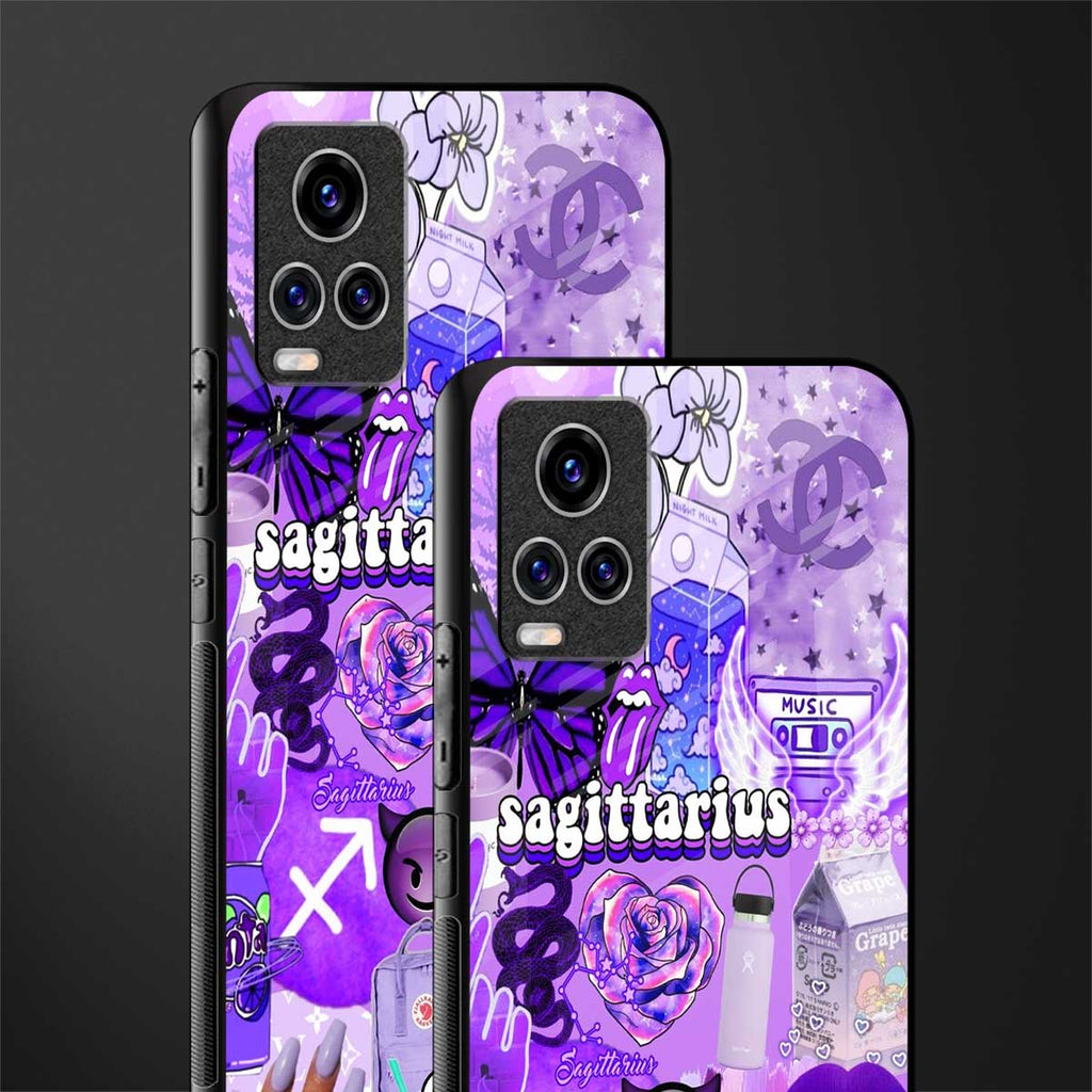 sagittarius aesthetic collage glass case for vivo v20 pro image-2