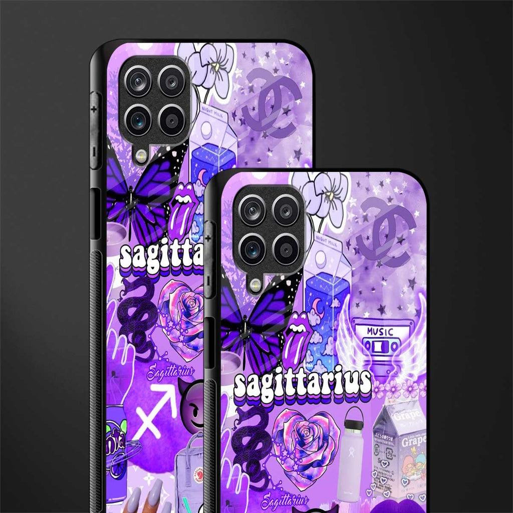 sagittarius aesthetic collage glass case for samsung galaxy a12 image-2