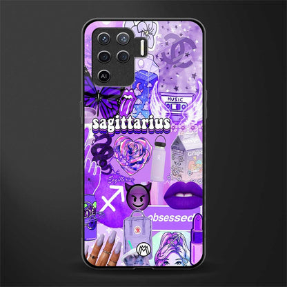 sagittarius aesthetic collage glass case for oppo f19 pro image