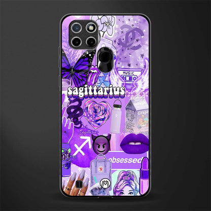 sagittarius aesthetic collage glass case for realme c21 image
